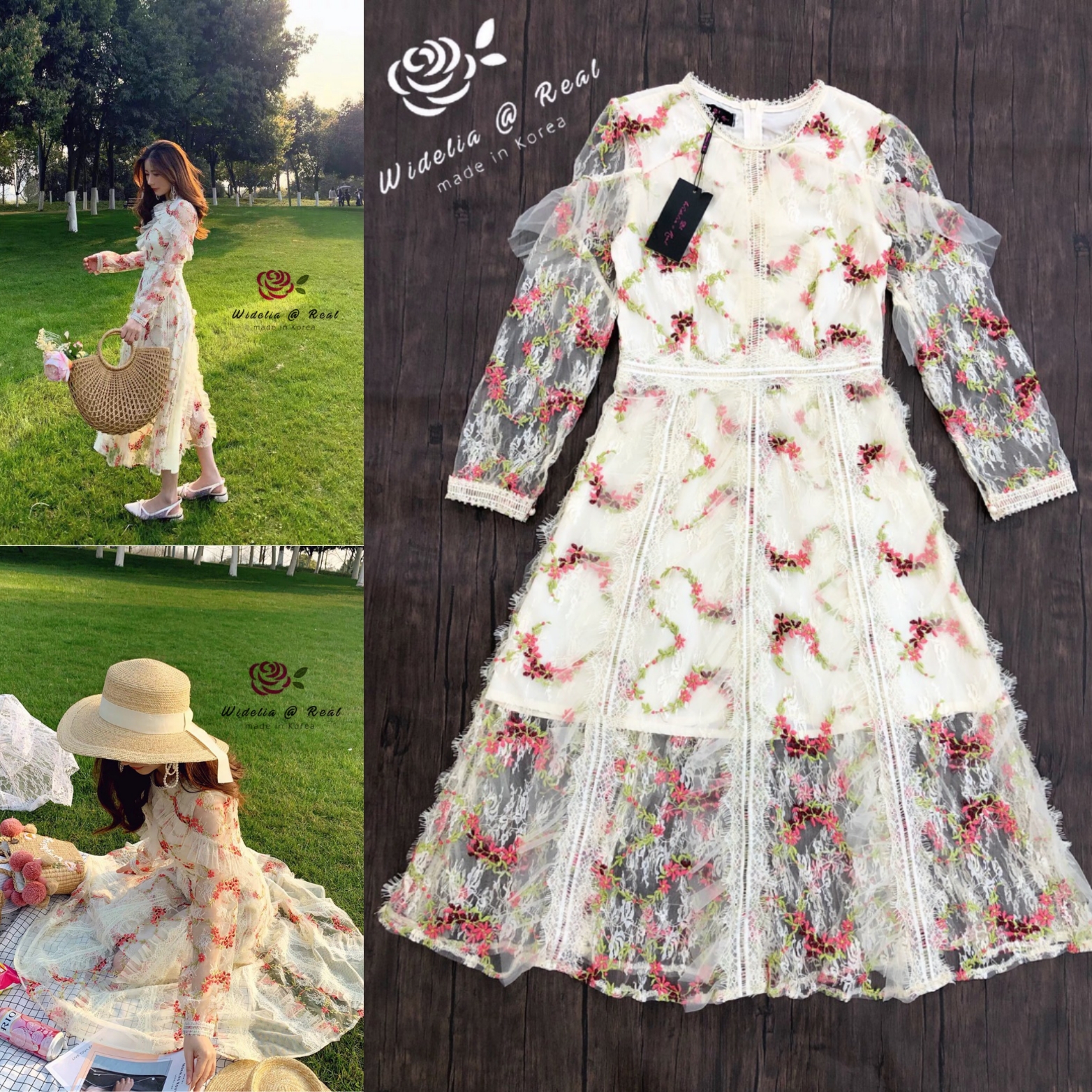 ivory Dress เดรสลูกไม้ตัวสวย งานปักทั่วทั้งตัว