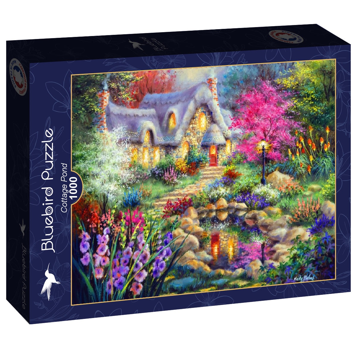 Bluebird Puzzle - Cottage Pond by Nicky Boehme 1000 pcs.