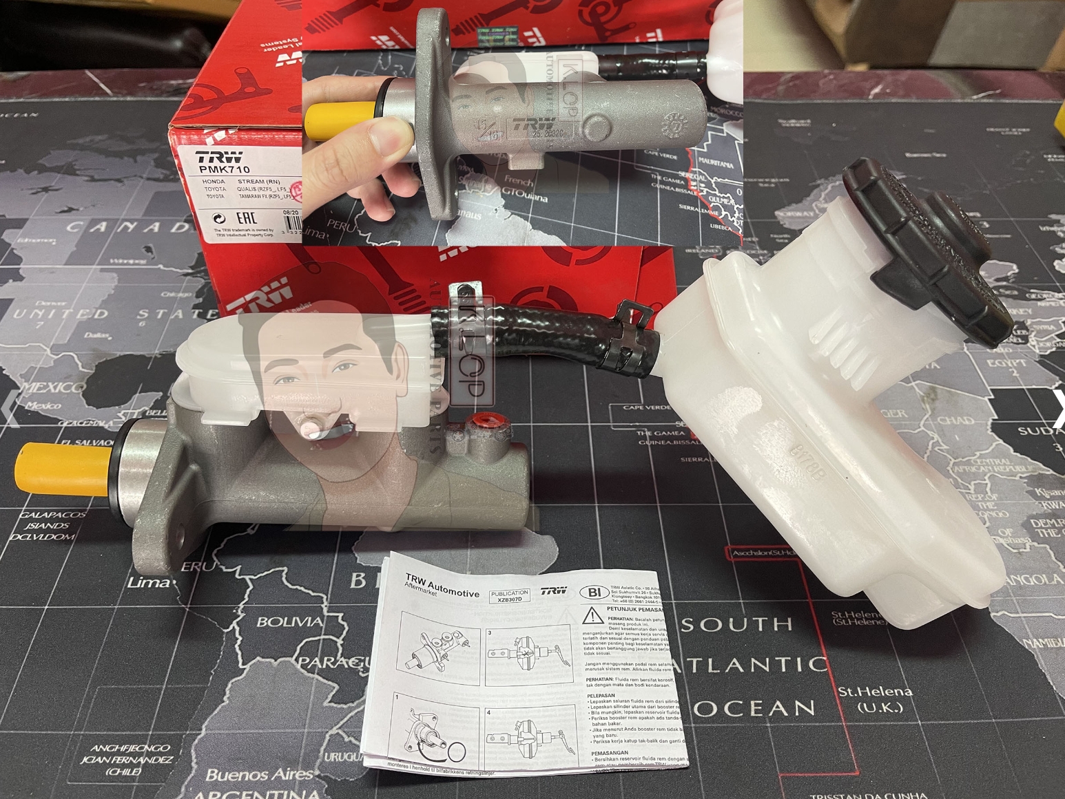 PMK710 แม่ปั๊มเบรก HONDA STREAM'03-09 2 รู M10 15/16"