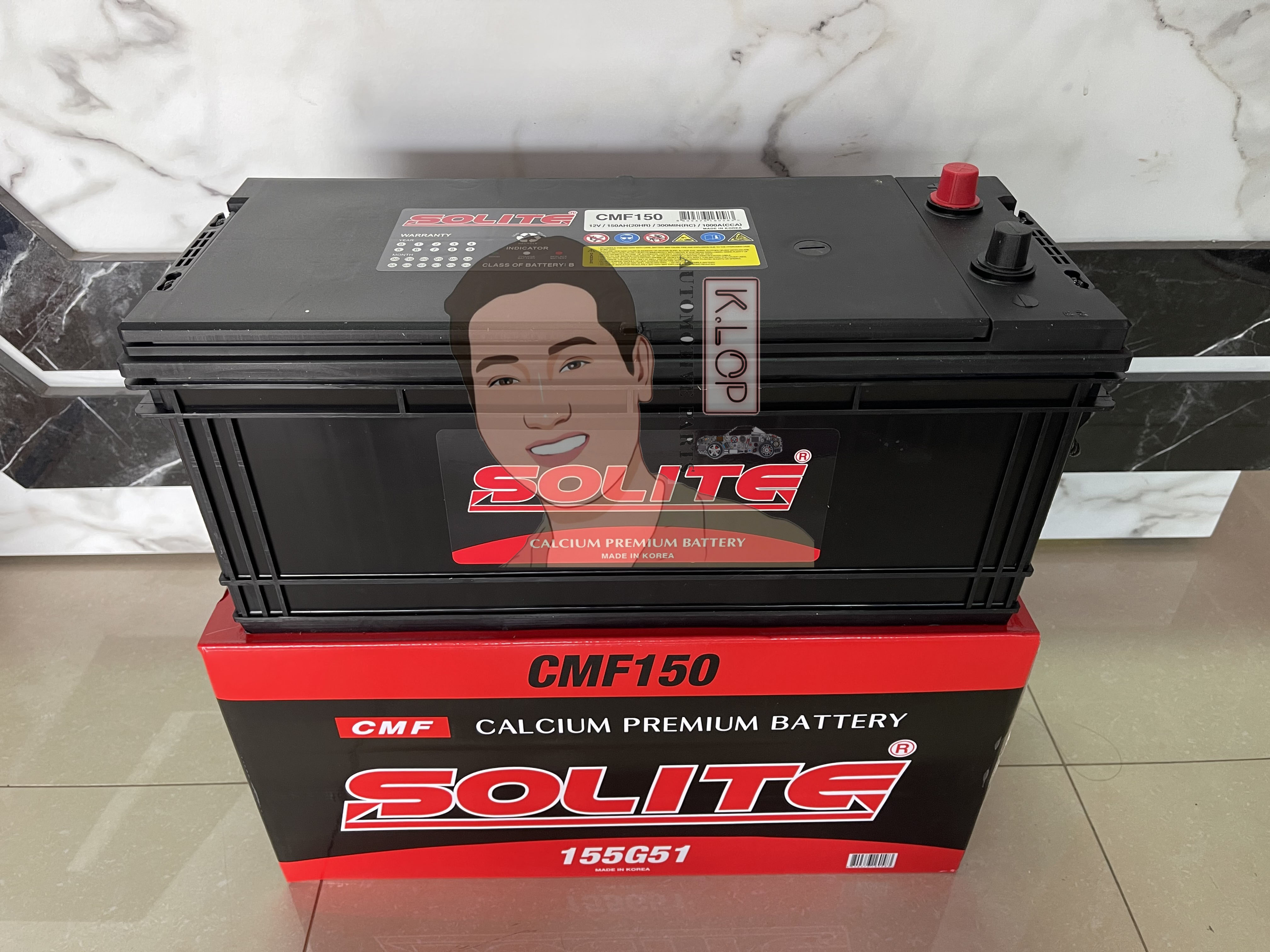 แบตเตอรี่ Solite : CMF150 (155G51, N150) แท้ MADE IN KOREA (CV : Commercial Vehicle)
