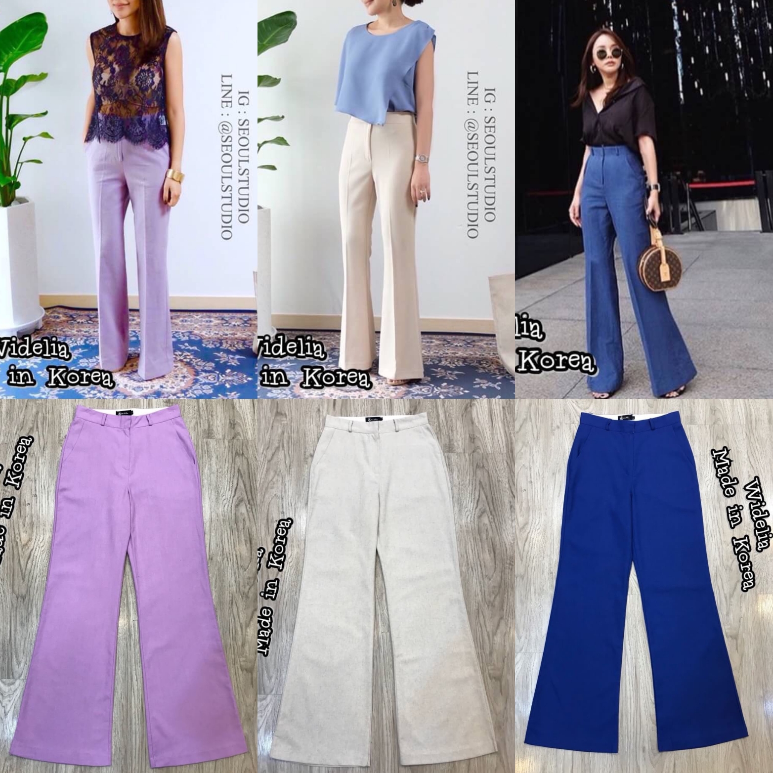 Korea Pant >>กางเกงเอวสูง ทรงขาม้าเนื้อผ้าลินินอย่างดี