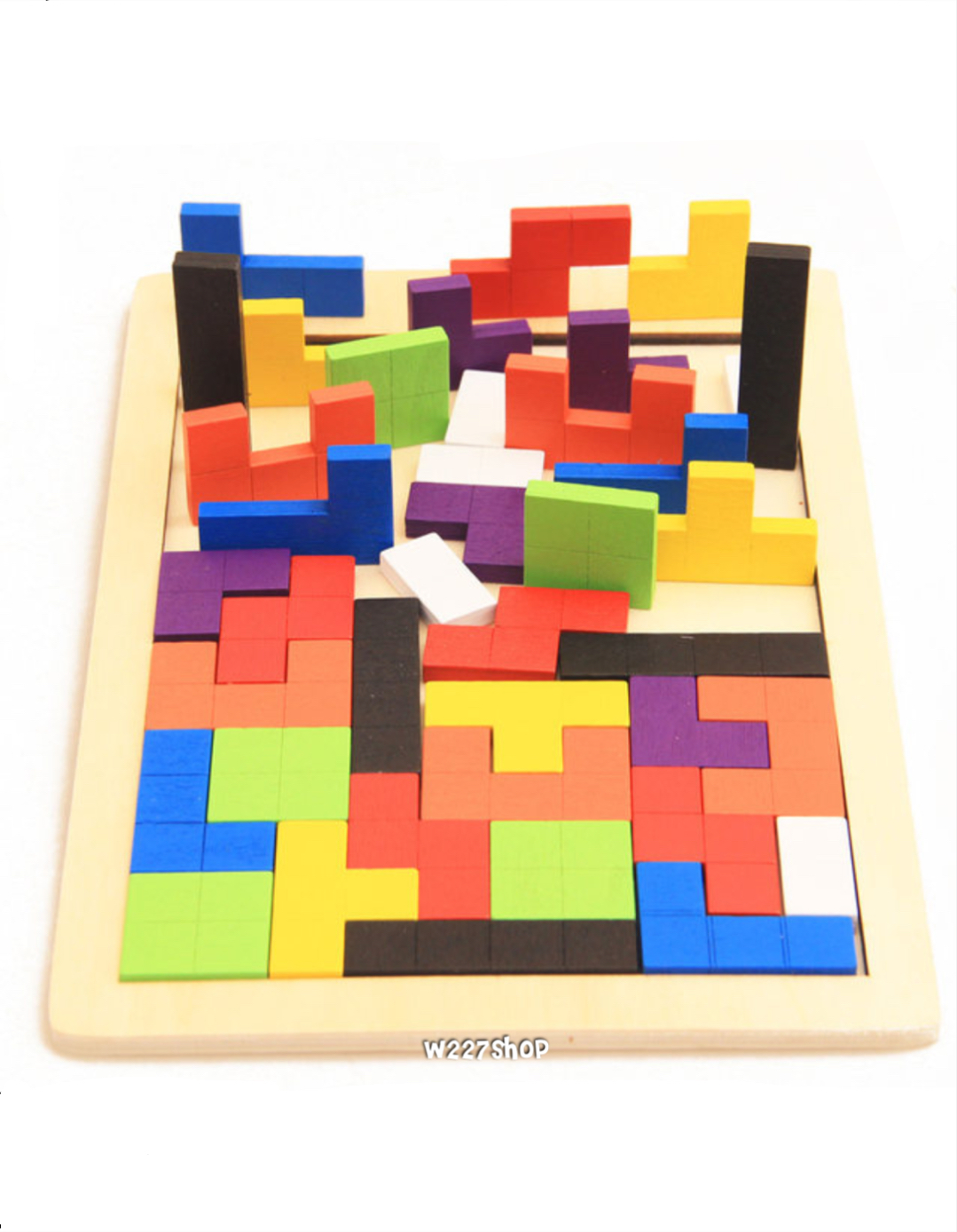 เกมจิ๊กซอว์ไม้ Tetris IQ puzzle / ถาดบล็อคไม้