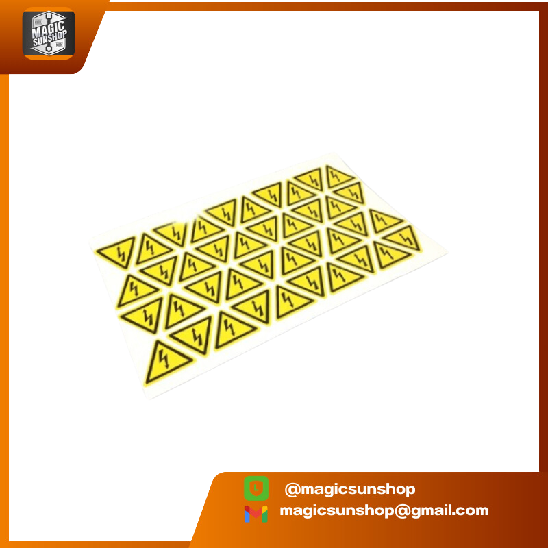 908069 สติ๊กเกอร์ระวังไฟฟ้าช็อต ขนาด 2.5 x 2.5 ซม. (ราคาต่อชิ้น) 2.5x2.5x2.5ซม. เหลือง