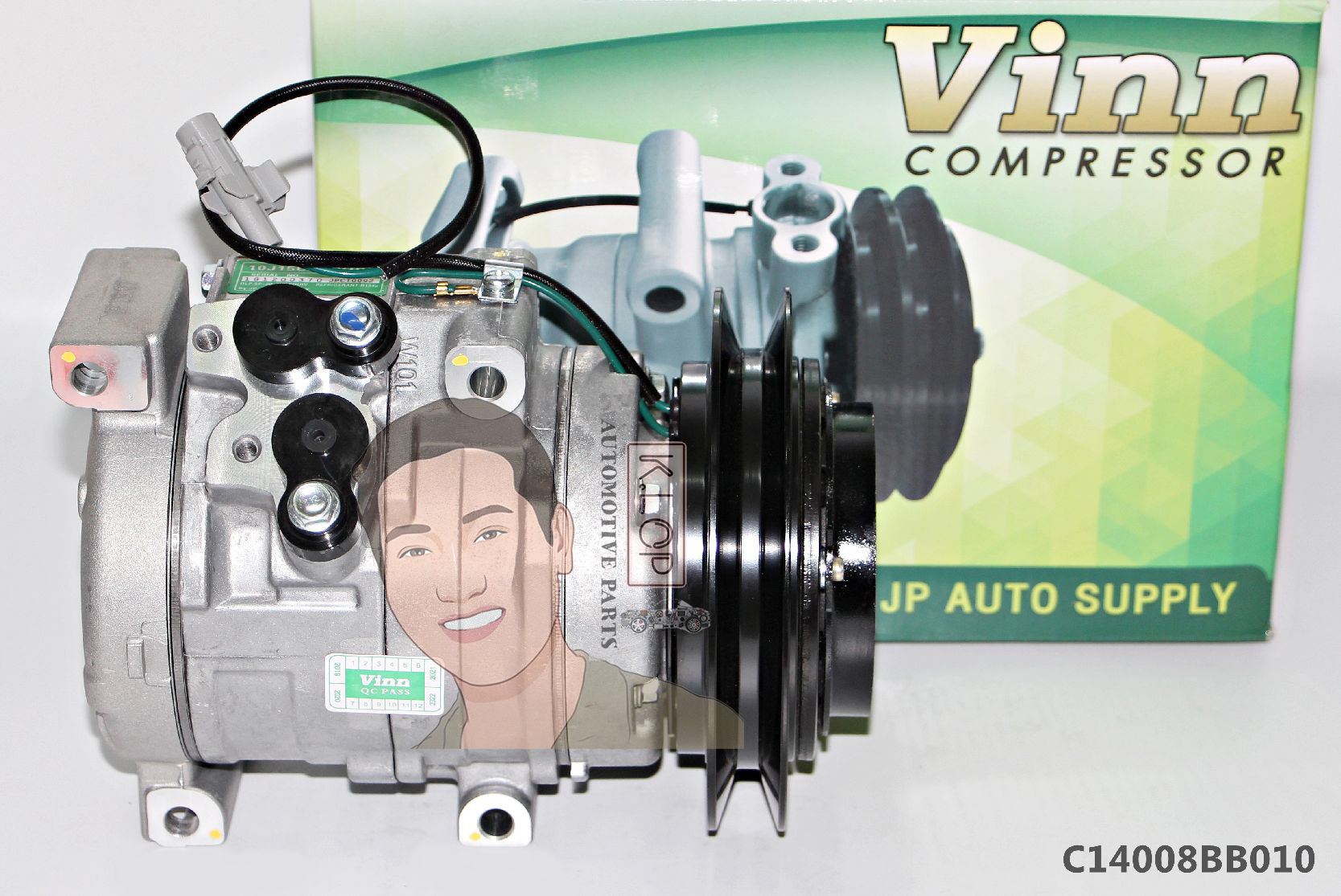 C14008BB010 คอมแอร์ยี่ห้อ Vinn (10S15C 1B 24V ออกซ้าย HINO/ISUZU)