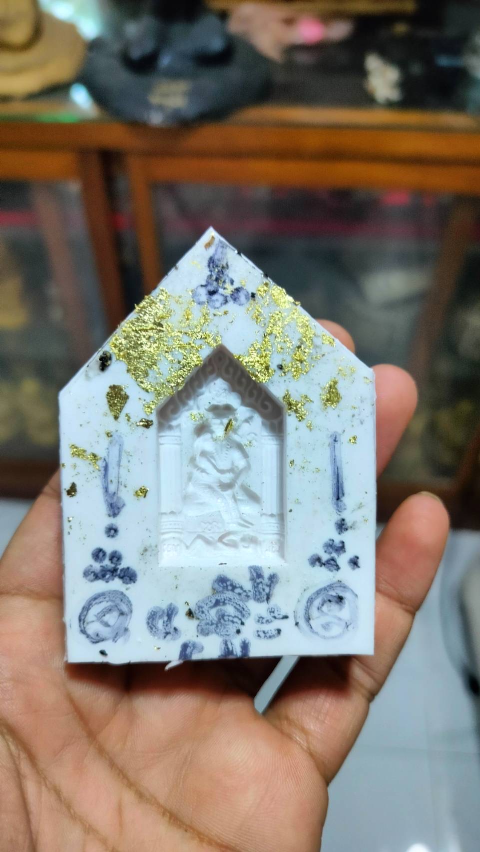 ขุนแผนอุ้มนางจอมเวทย์สายดำ ขุนแผนรุ่น 1 ตะกรุดทองแดง สำนักคนเลี้ยงผี สร้างมีนาคม 2568