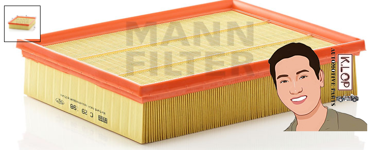 C29198 ไส้กรองอากาศ (VW) CARAVELLE T4 : MANN-FILTER แท้นำเข้ายุโรป