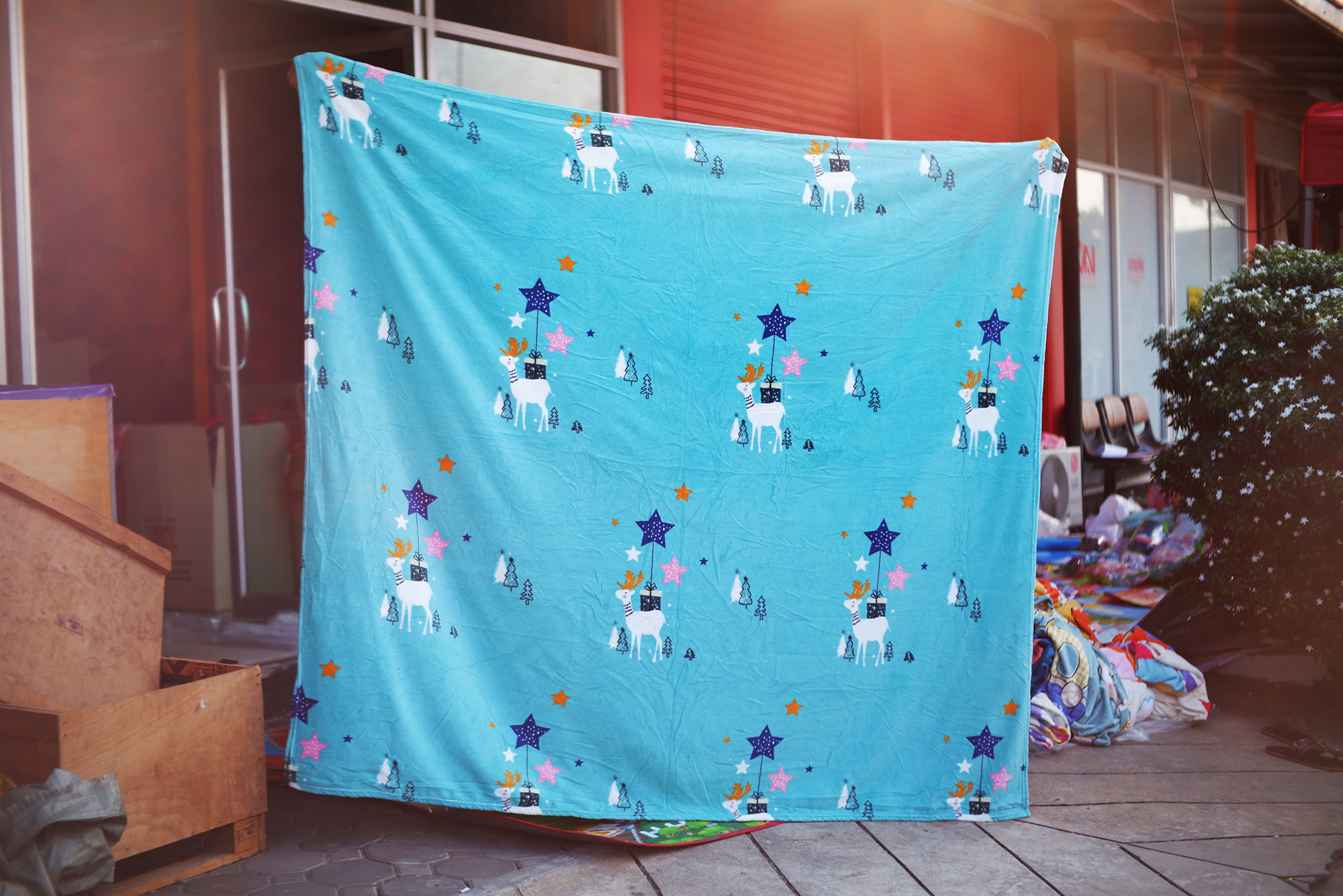 ผ้าห่มนาโน 6 ฟุตลายการ์ตูนเย็บขอบธรรมดา (12ผืนคละลาย)