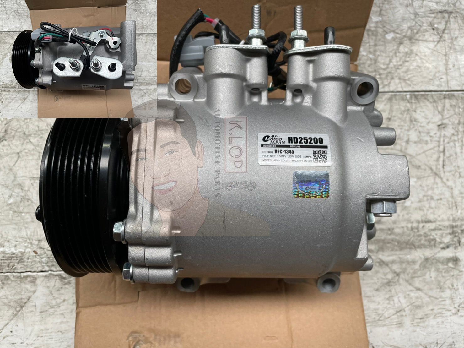 HD25200 (คอมแอร์ ยี่ห้อMOTEO) Honda Civic 2.0L TRSA11 ปี 2001-2005/ CR-V GEN 2 2.0cc.