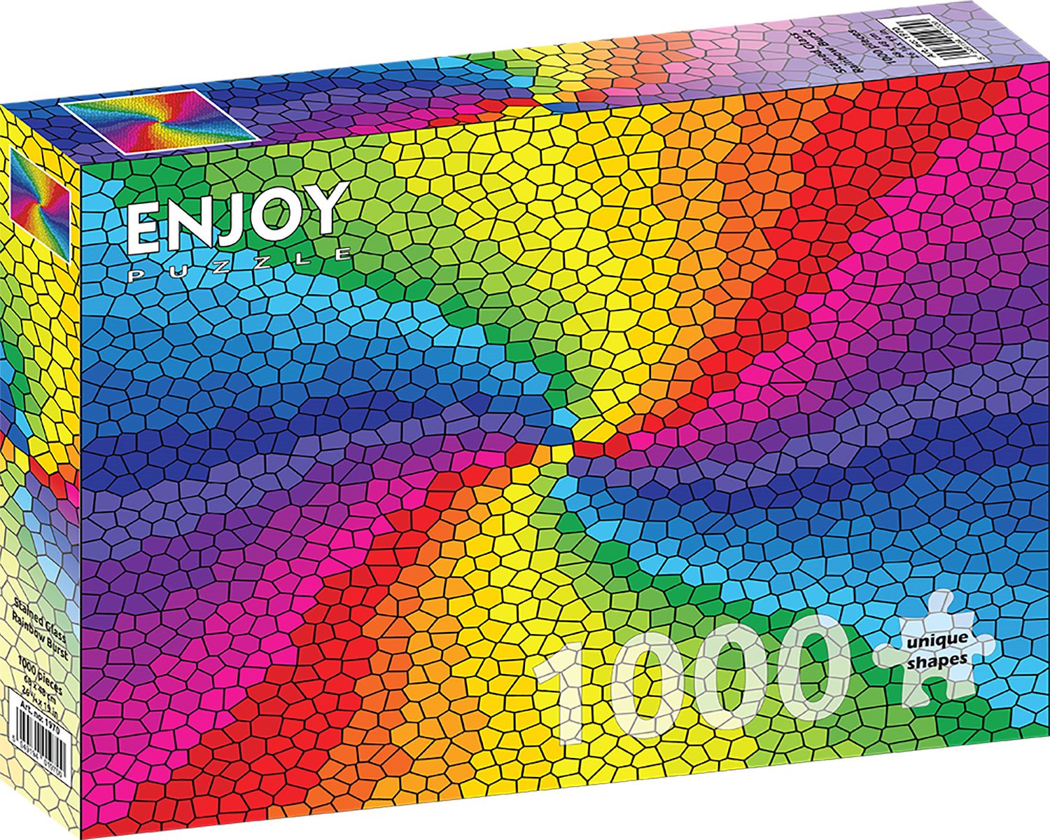 Enjoy Puzzle - Stained Glass Rainbow Burst 1000 pcs.