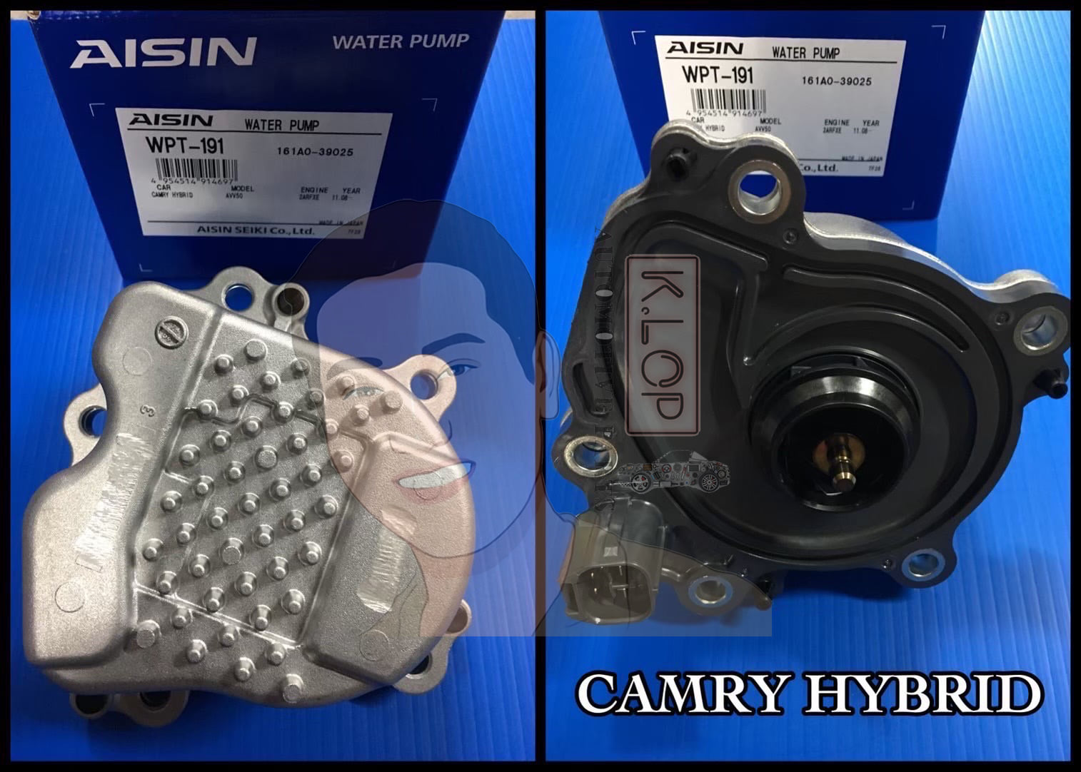 WPT-191 ปั้มน้ำ(AISIN) TOYOTA CAMRY HYBRID(2.5L) (เครื่องยนต์ 2AR-FXE) ปี2012-2017 (MADE IN JAPAN)