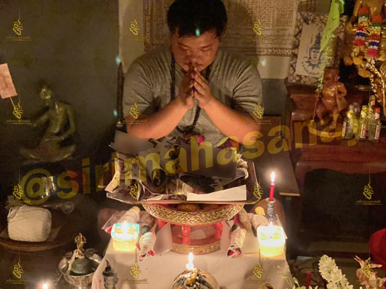 พิธีปันฮักปันหลง อาจารย์เสก สำนักสักยันต์ป๋ารมีเศรษฐีเรือนคำ