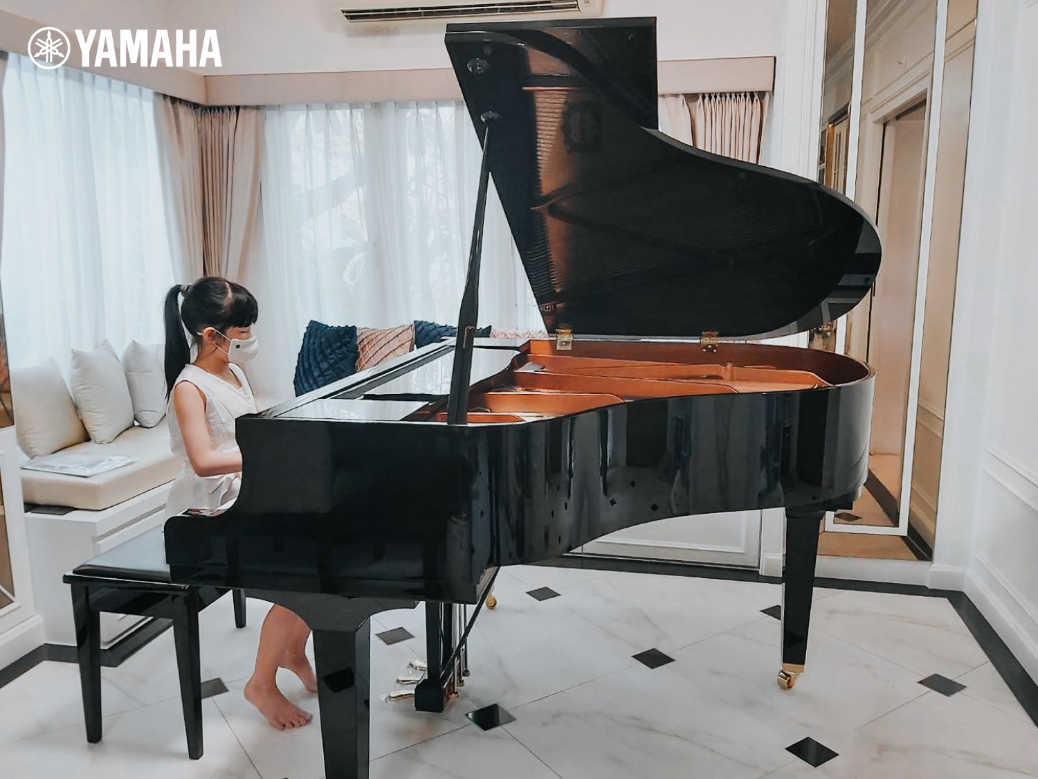 Yamaha Piano เบบี้แกรนด์เปียโน GB1K PE Grand Piano