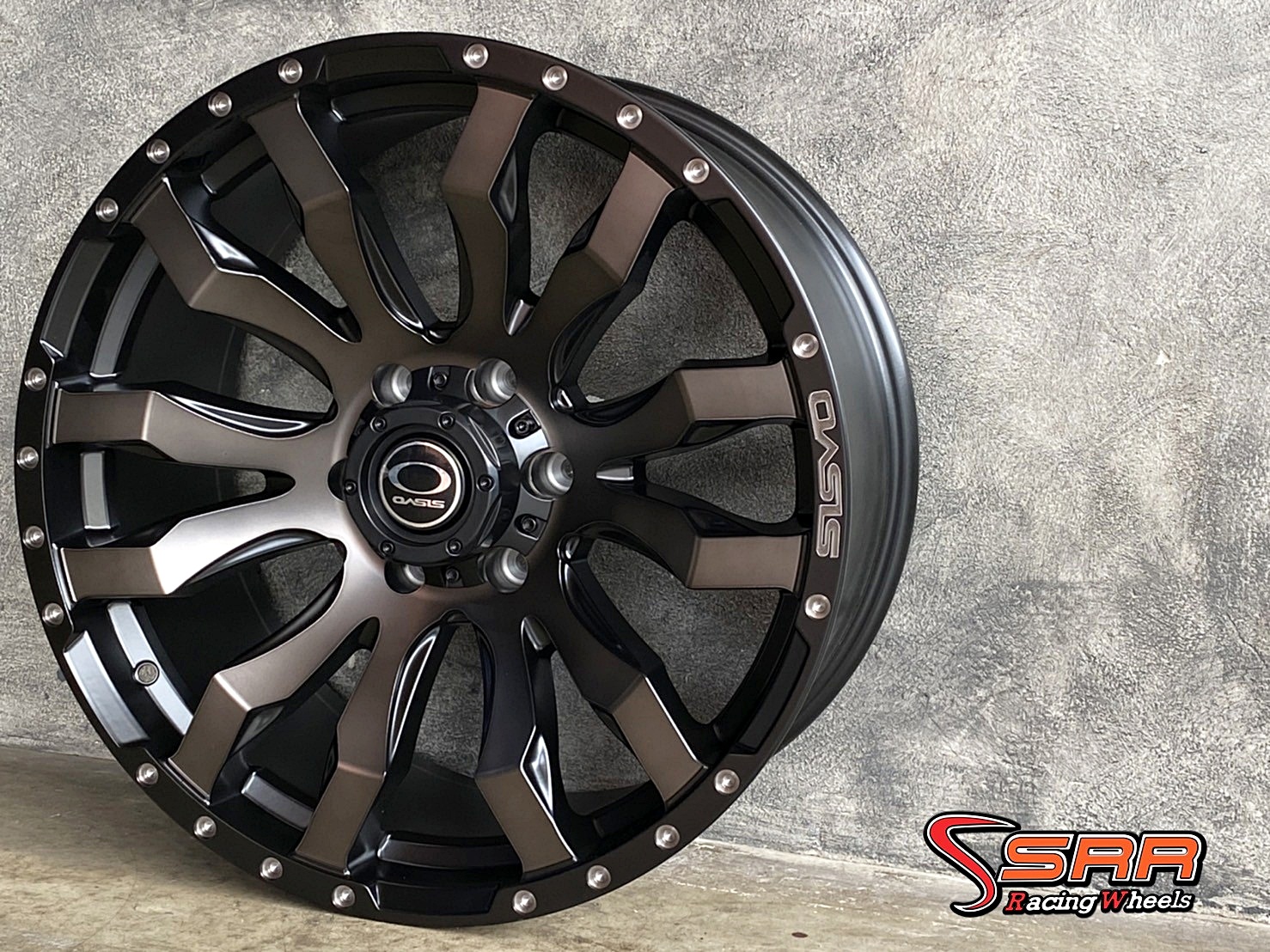 MARVEL-26 OASIS 20x9 6H139.7 ET+18 สีดำด้านหน้าชา