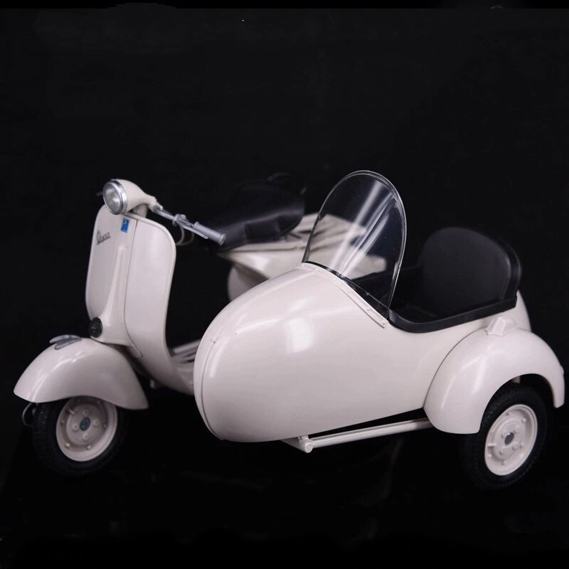 Vespa พ่วงข้าง โมเดลรถมอเตอร์ไซด์เหล็ก เวสป้า scale 1:6 (ปลีก-ส่ง)