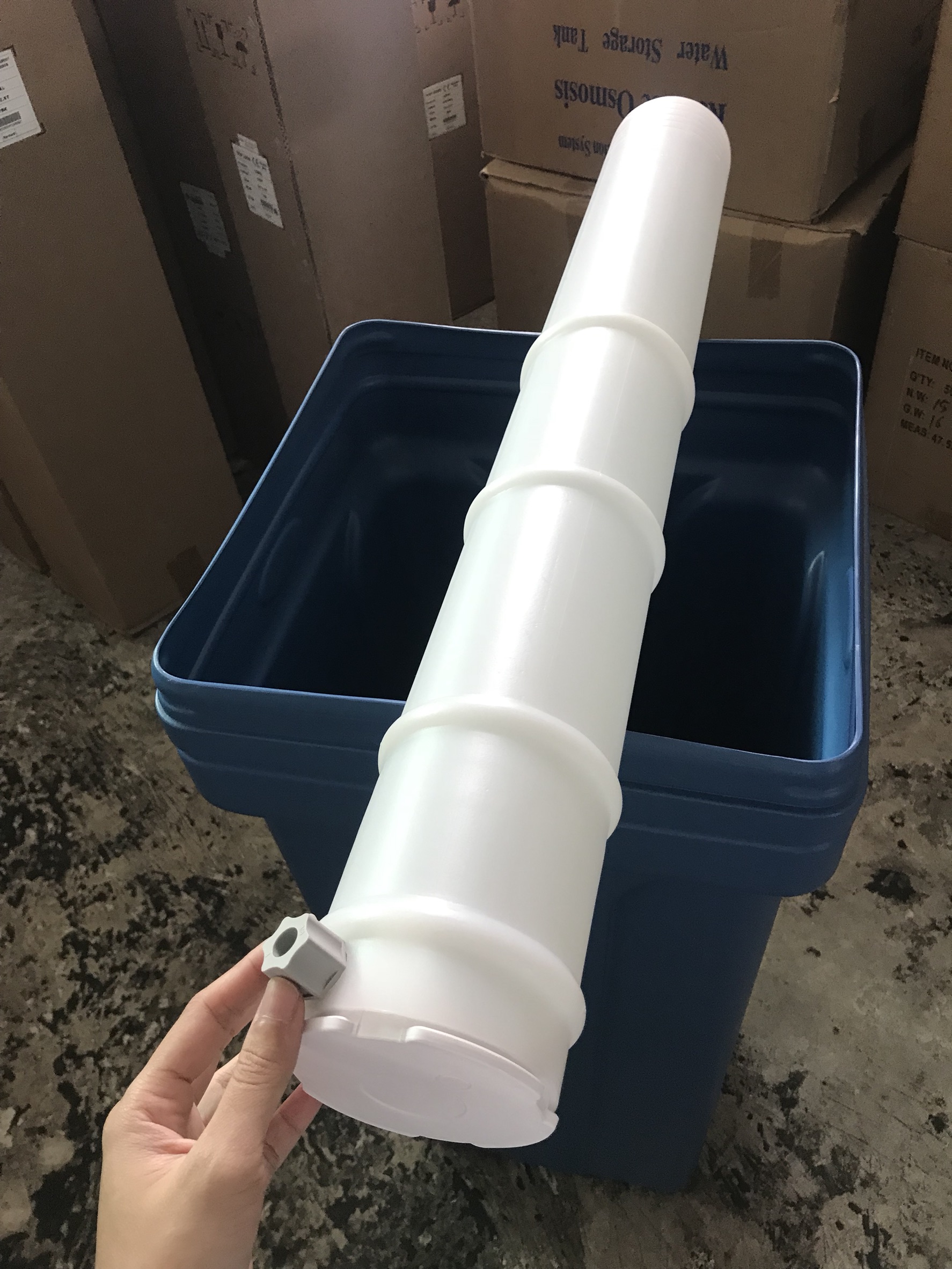 ถังล้างน้ำเกลือเรซิ่น ครบชุด ขนาด 145 L.