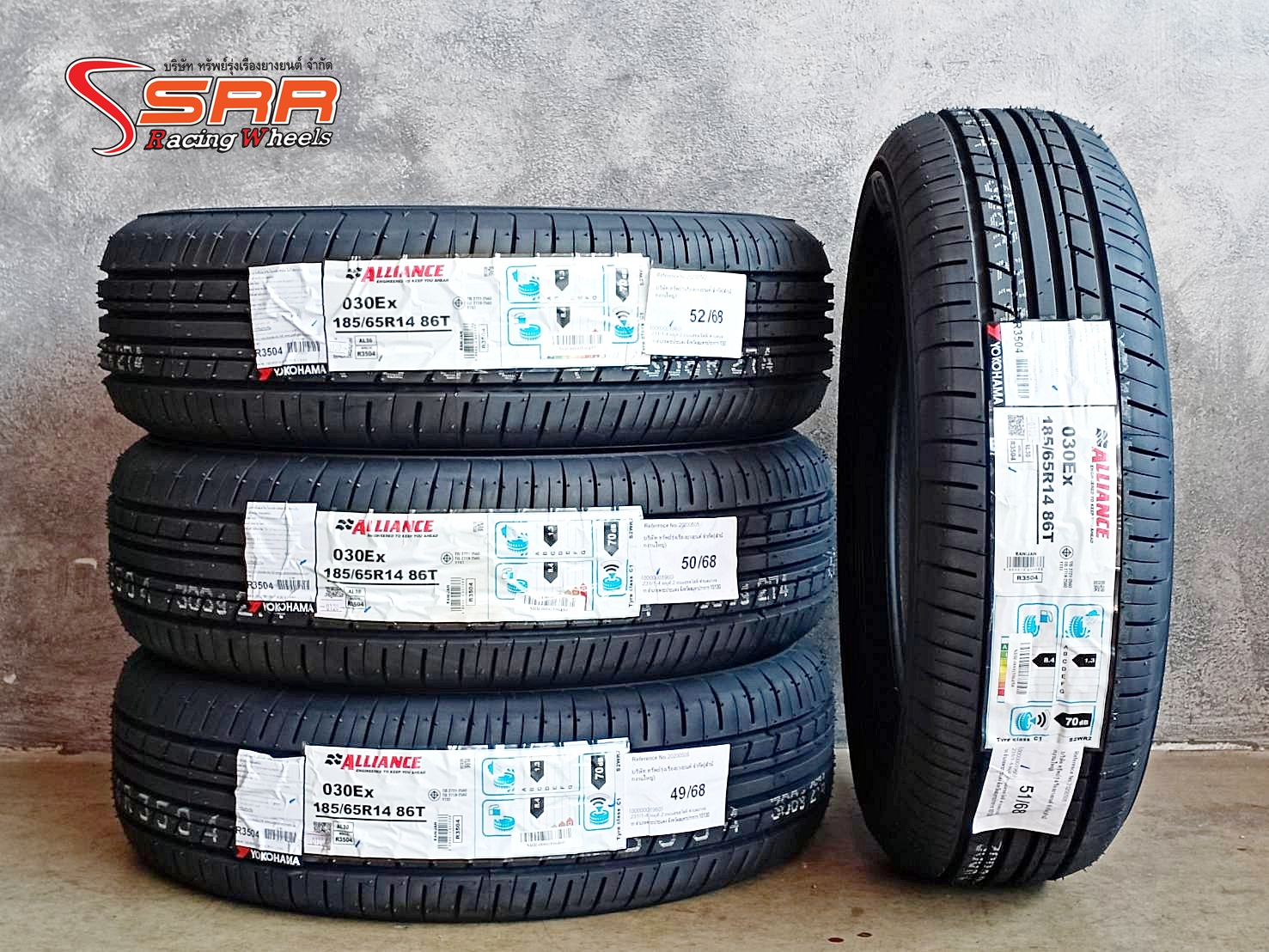 YOKOHAMA ALLIANCE 030Ex 185/65R14 ยางญี่ปุ่นปี20 ลดราคาพิเศษ
