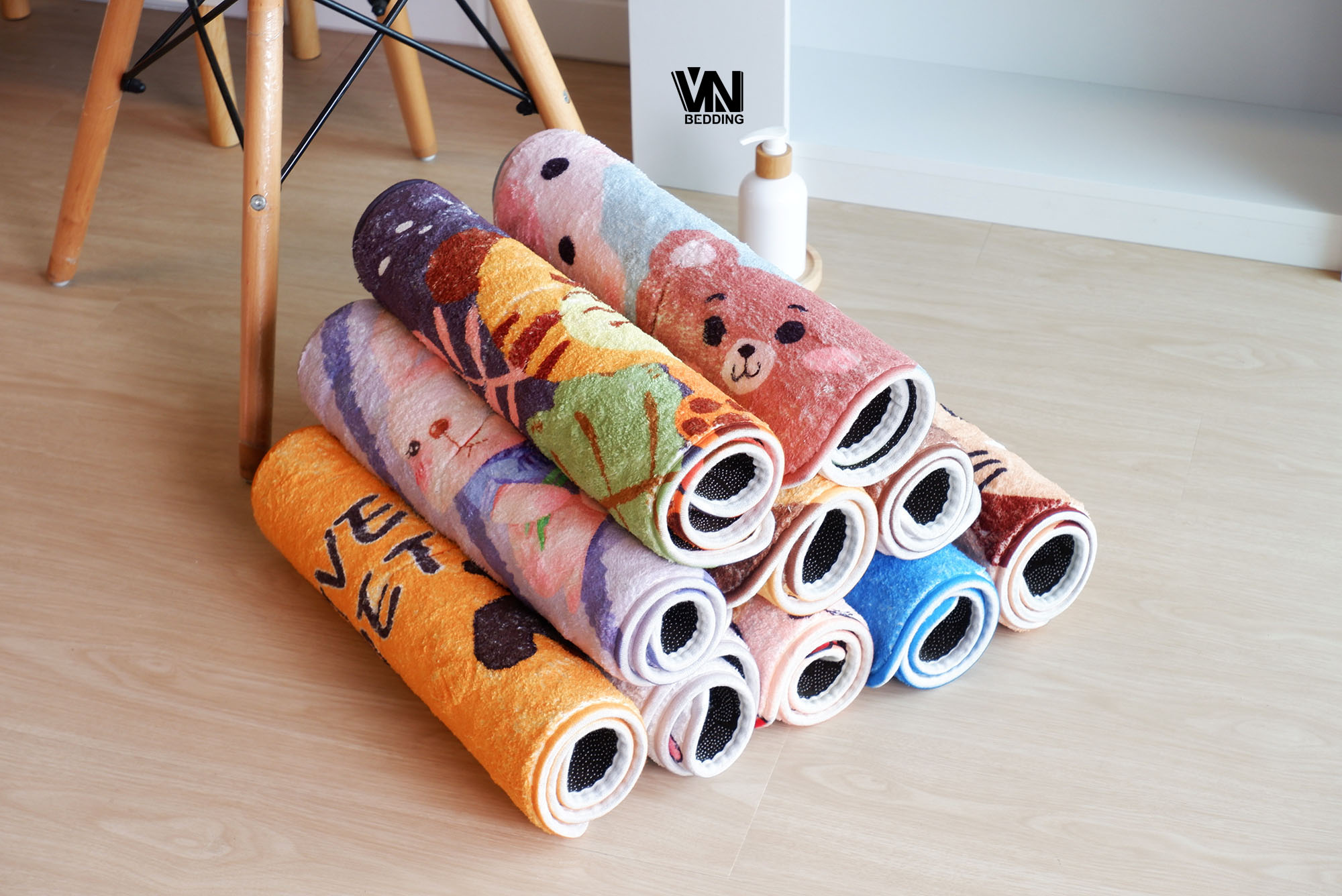 พรมเช็ดเท้านาโนลายการ์ตูน (10ผืน)