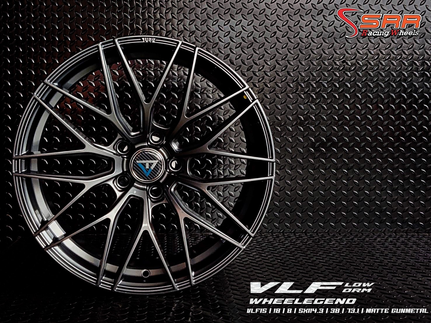 VLF15 ขอบ18 5H114.3 ET38 MATTE GUNMETAL มีจำหน่ายที่ร้านSRR