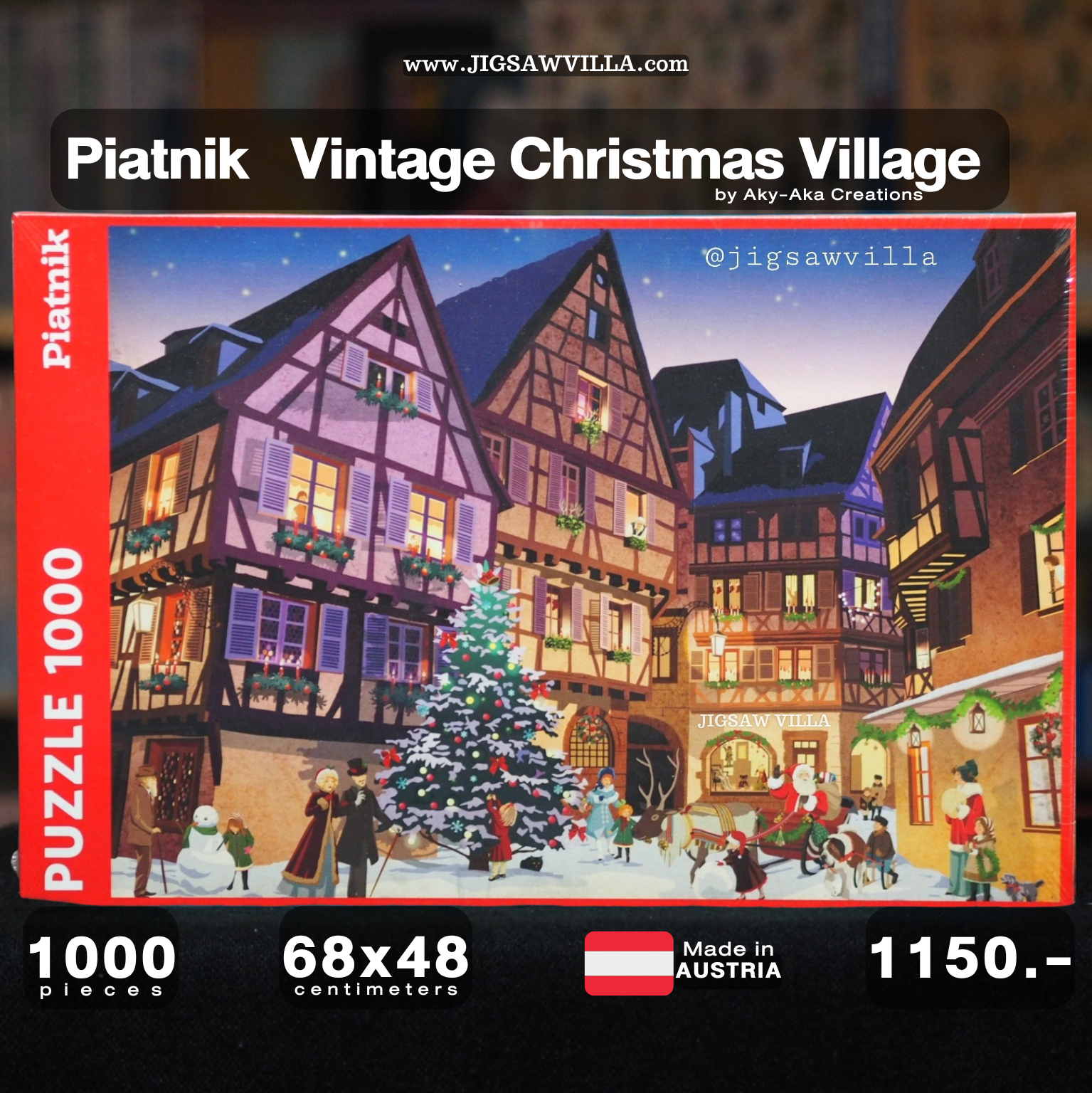 Piatnik - Vintage Christmas Village by Aky-Aka Creations 1000 pcs.