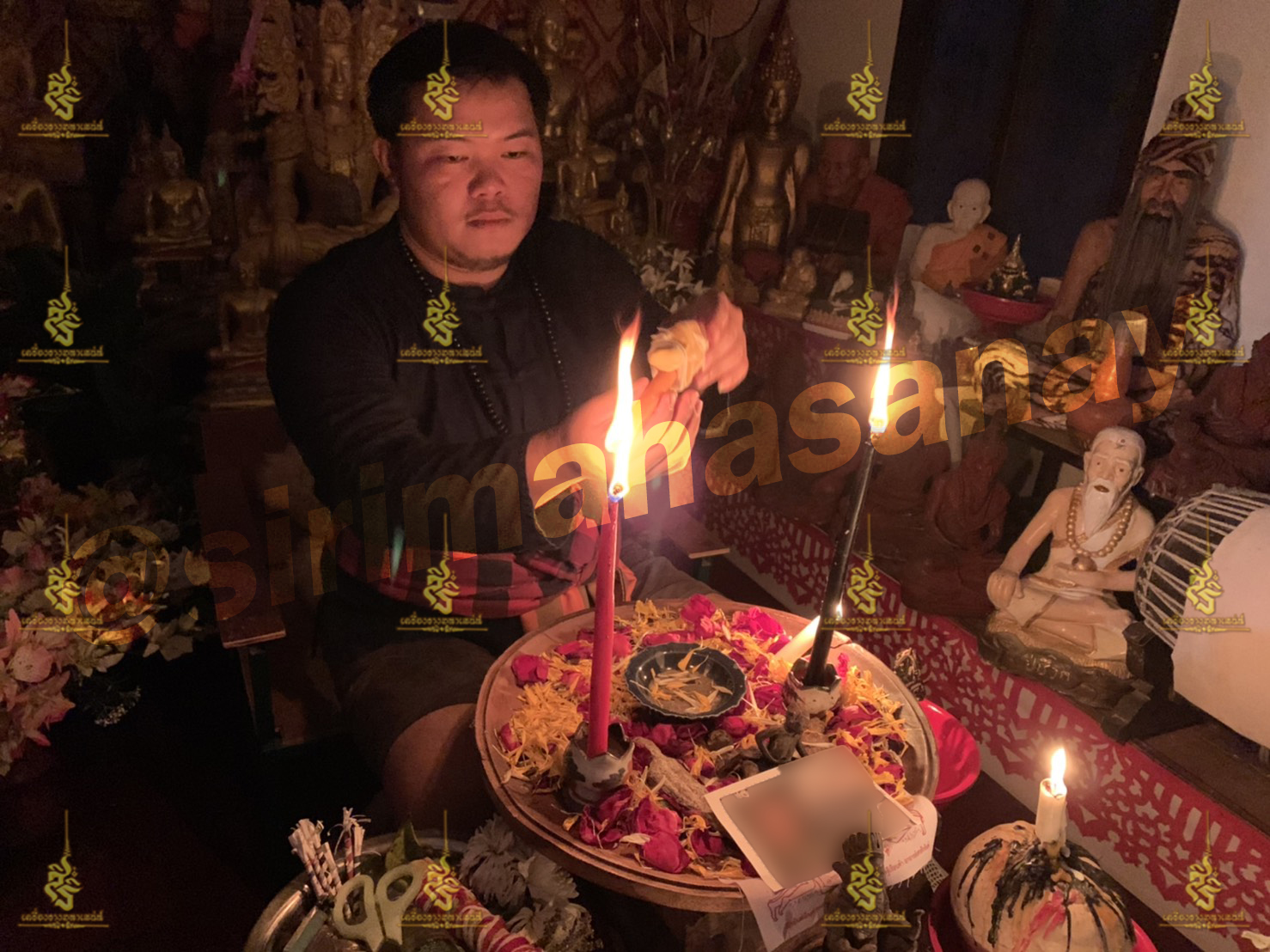 พิธีปันฮักปันหลง อาจารย์เสก สำนักสักยันต์ป๋ารมีเศรษฐีเรือนคำ