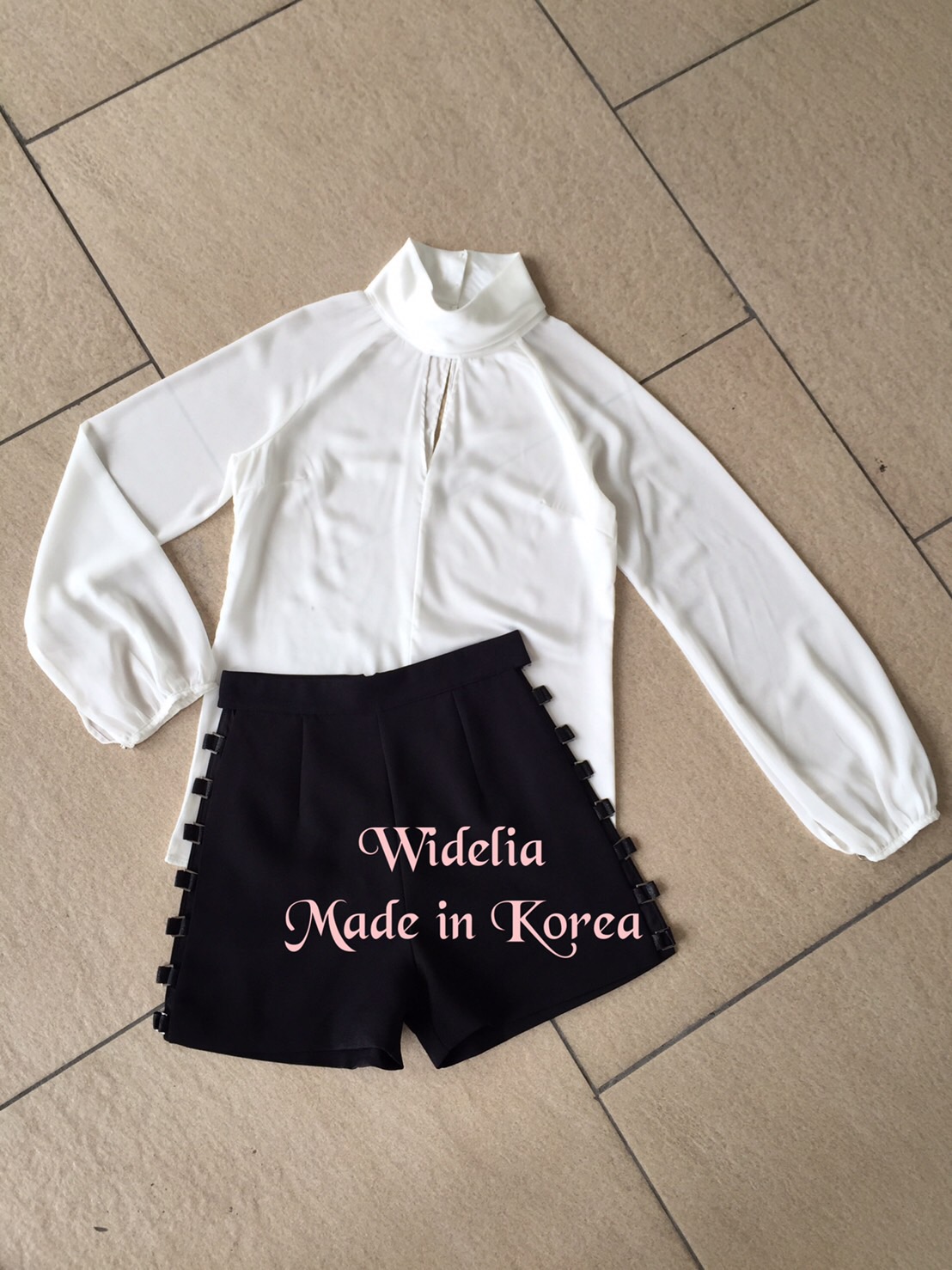 *พร้อมส่ง*Vatanika set blouse + pant :: เซทเสื้อแขนยาว+กางเกงขาสั้น