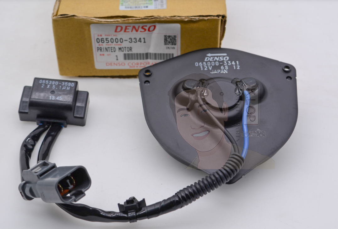KLOP-T405-03A มอเตอร์พัดลมหม้อน้ำแท้ DENSO Honda Civic 1.8 FD 2006-