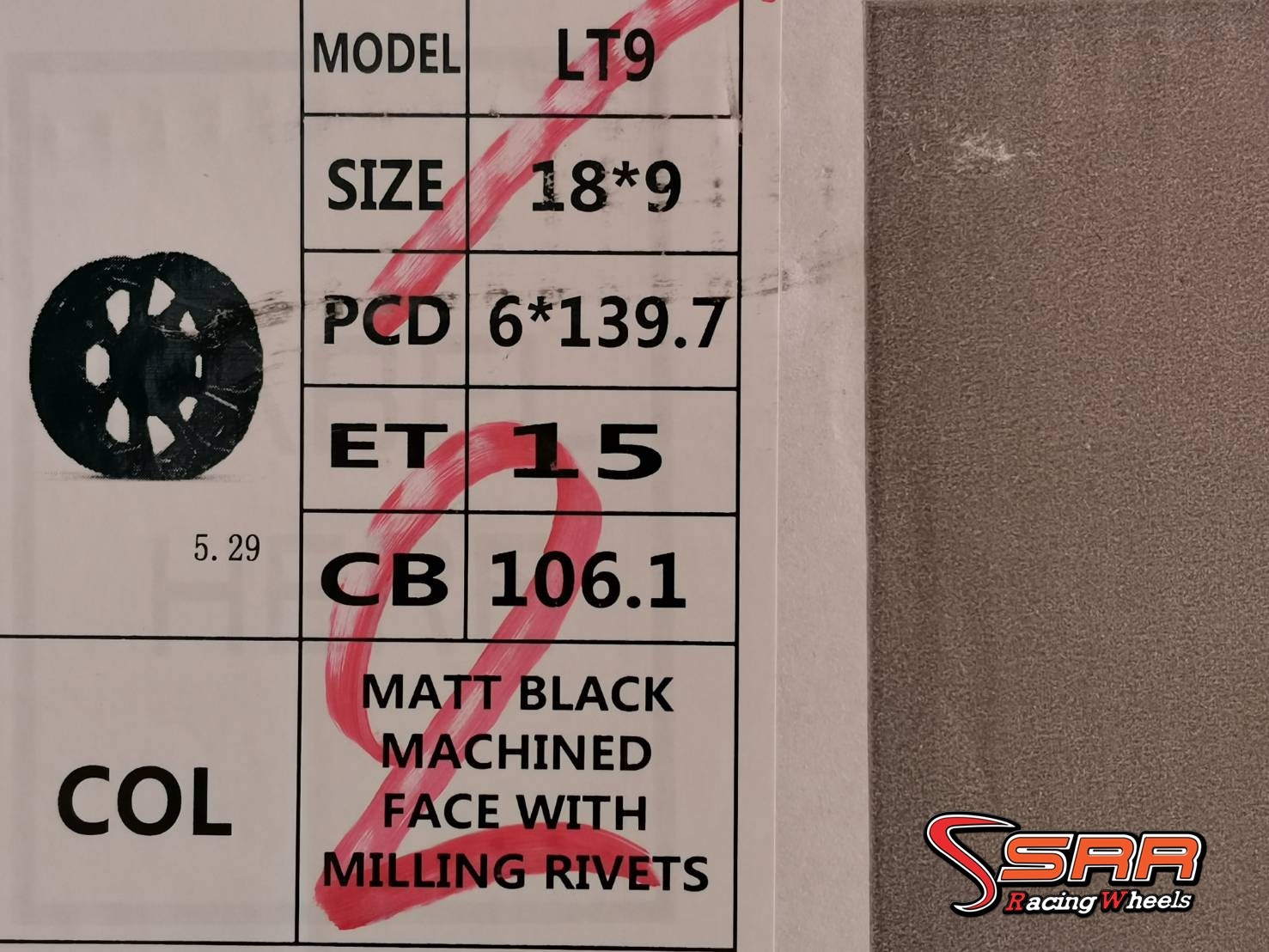 OASIS LT9 ขอบ18 6H139.7 ET15 MATT BLACK ราคาพิเศษ