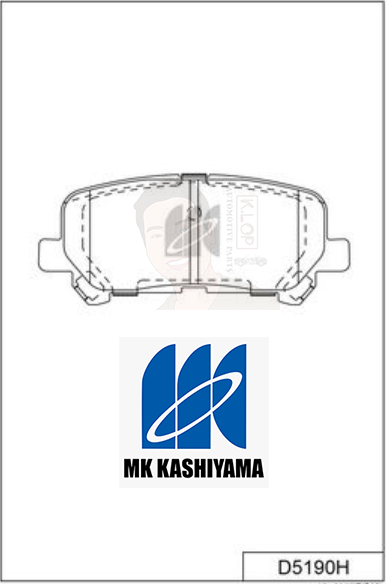 D5190H-01 ผ้าเบรก-หลัง-แท้ญี่ปุ่น (KASHIYAMA) ISUZU MU-X 13> /CHEVROLET Trailblazer 12>