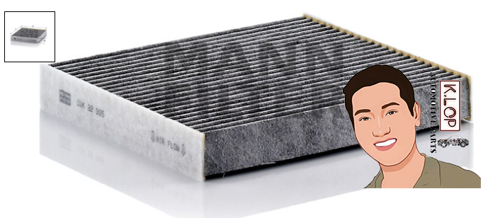 CUK22005 ไส้กรองแอร์-ชาโคล(MANN-FILTER) PORSCHE PANAMERA ปี2009- แท้นำเข้ายุโรป