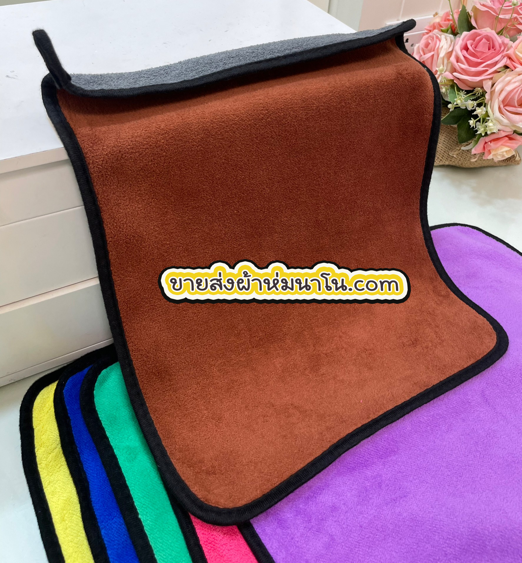 ผ้าไมโครไฟเบอร์ 3D เกรดพรีเมี่ยม ผ้าหนานุ่ม ซับน้ำไว (12ผืน)