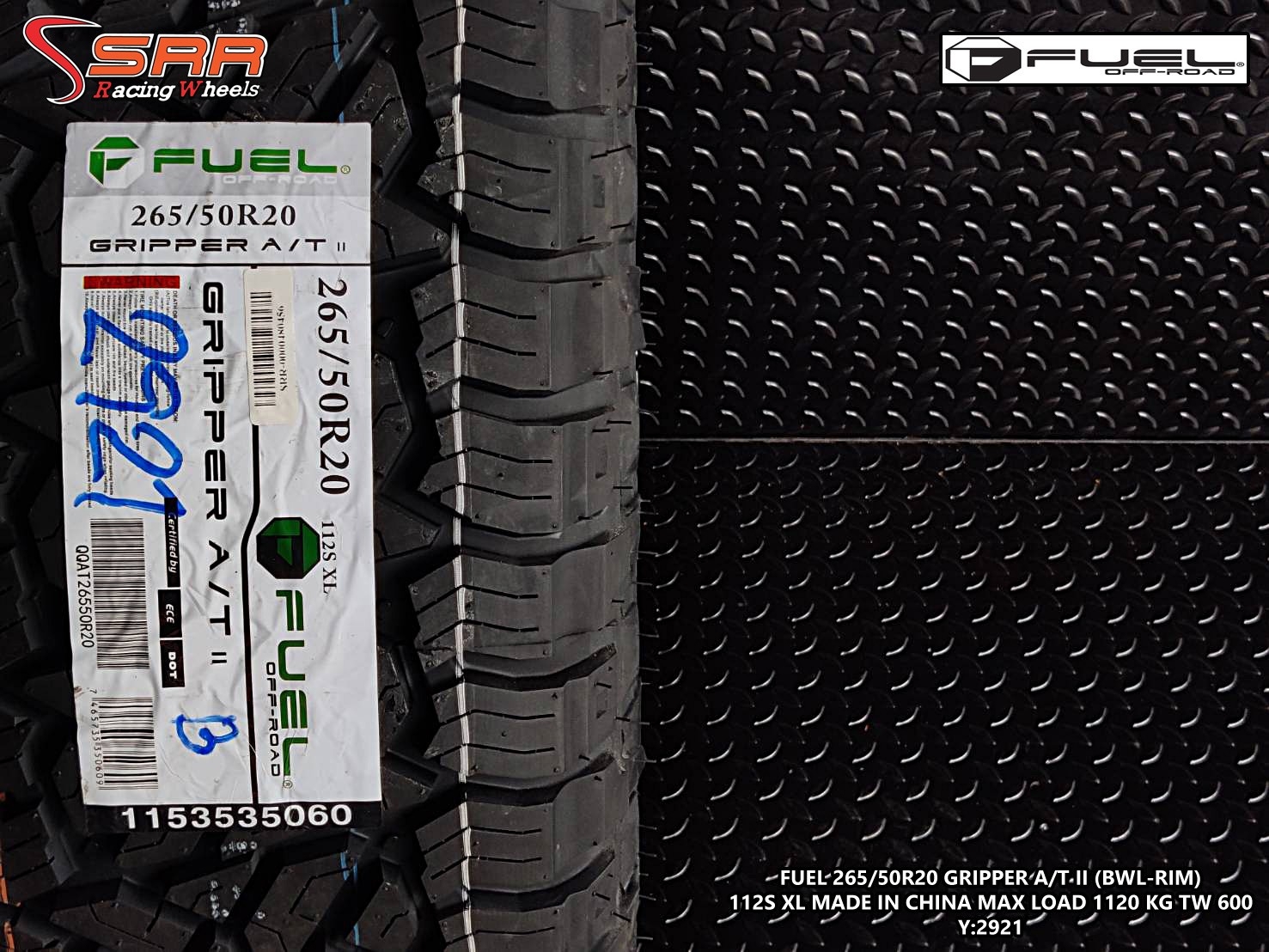 FUEL GRIPPER A/T II 265/50R20 ยางแบรนด์America ปี2021 ราคาพิเศษ