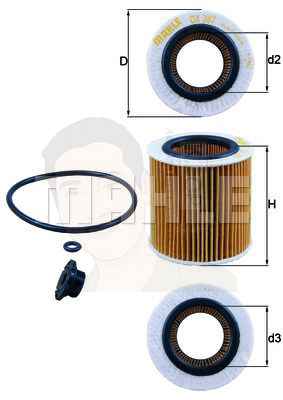 OX 387D1 กรองน้ำมันเครื่อง (BMW คิท N20 / 1 (F20) 3 (F30) 5 (F10) X1 (E84) X5 (F15)