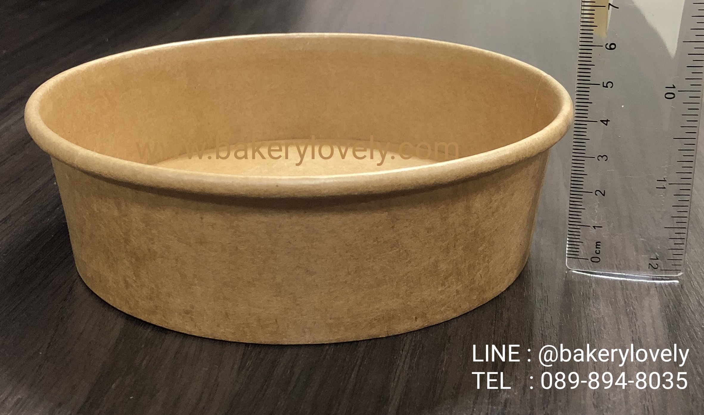 ถ้วยกระดาษ สีน้ำตาล ใส่สลัด 16 ออนซ์ ( 500 ml ) + ฝาใส