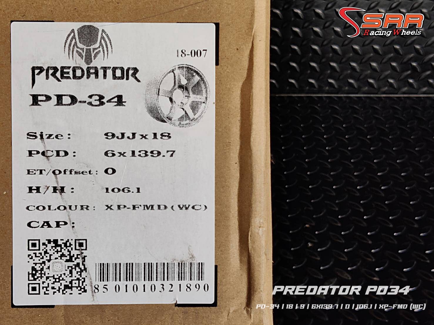 PREDATOR PD-34 TE37 ขอบ18 6H139.7 ET0 XP-FMD (WC)