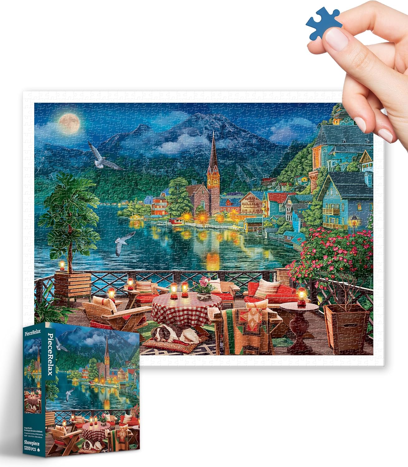 Pintoo - Evening by the Lake in Hallstatt by Image World 1200 pcs.