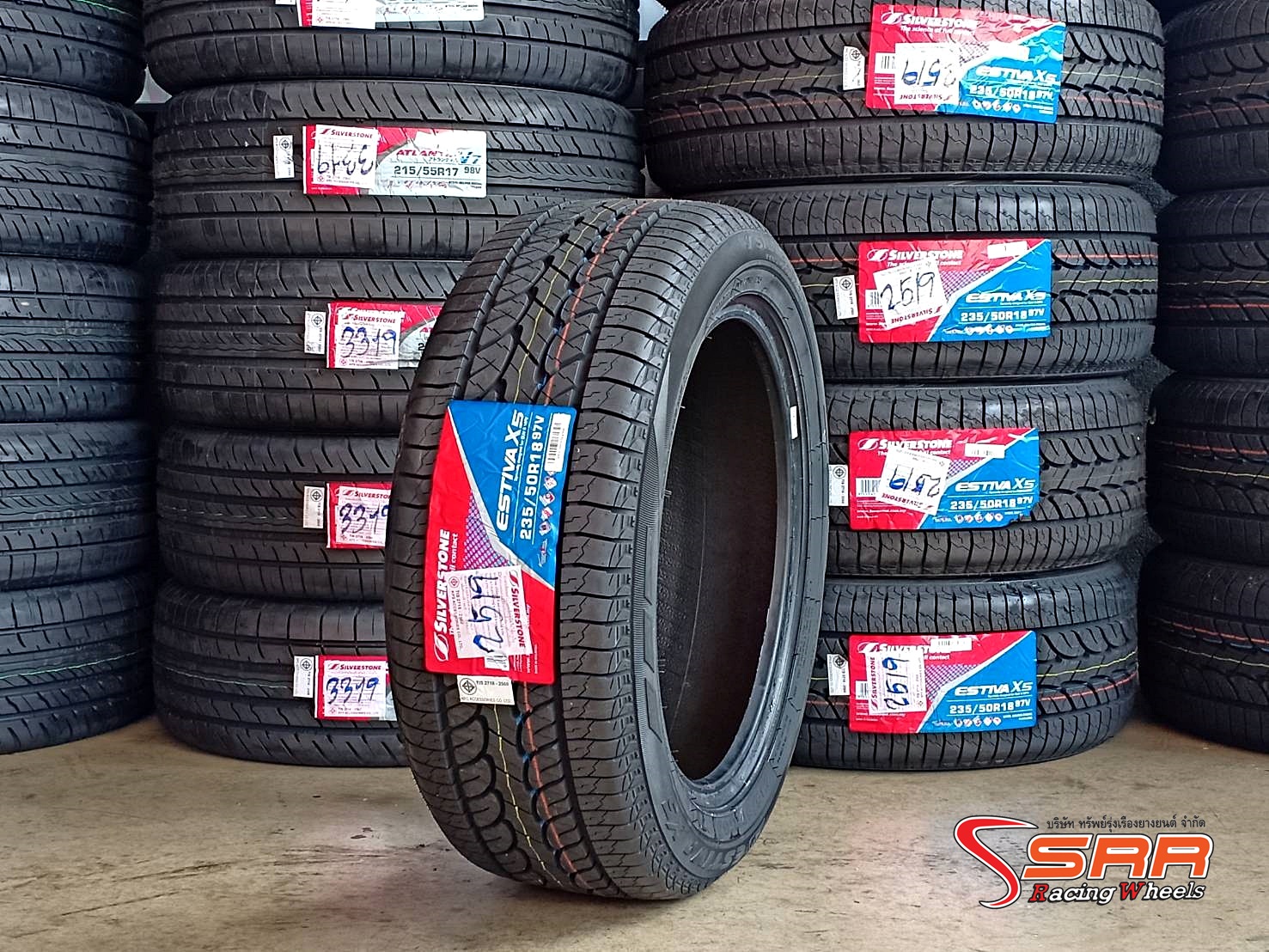 SILVERSTONE ESTIVA X5 235/50R18 ยางใหม่ปี19 ลดราคาพิเศษ