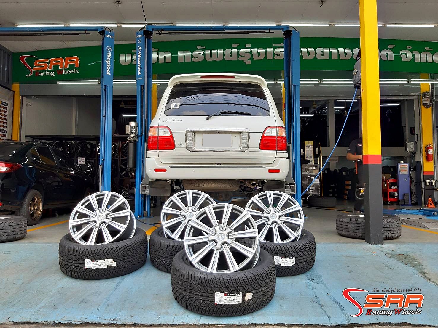 ล้อแม็กซ์ สำหรับใส่ TOYOTA LAND CRUISER ขอบ20 5x150 GUN METAL MACHINE FACE