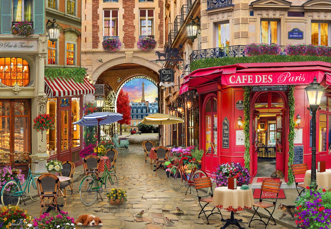 Bluebird Puzzle - Cafe des Paris 1000 pcs.