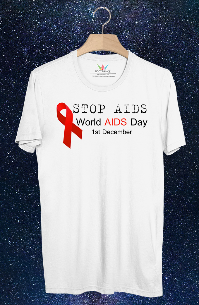 BP590 เสื้อยืด Red Ribbon