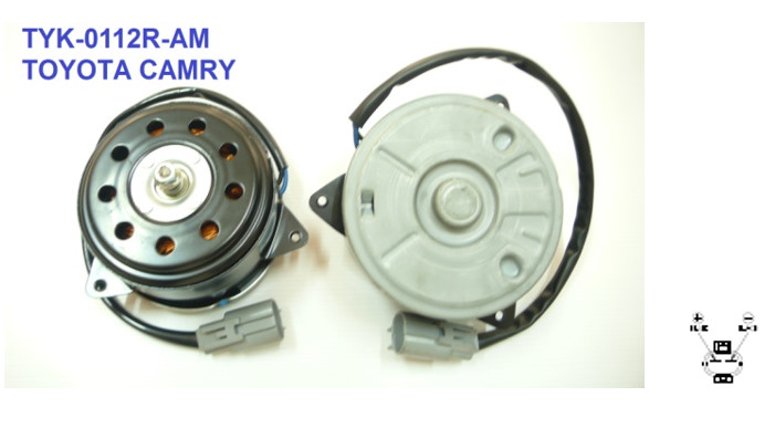 มอเตอร์พัดลม-แผงหม้อน้ำ (รหัสสินค้า TYK-0112R-AM) TOYOTA CAMRY (CCW)