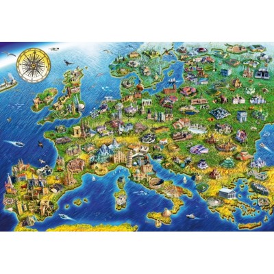 Bluebird Puzzle - European Landmarks by Adrian Chesterman 1000 pcs.