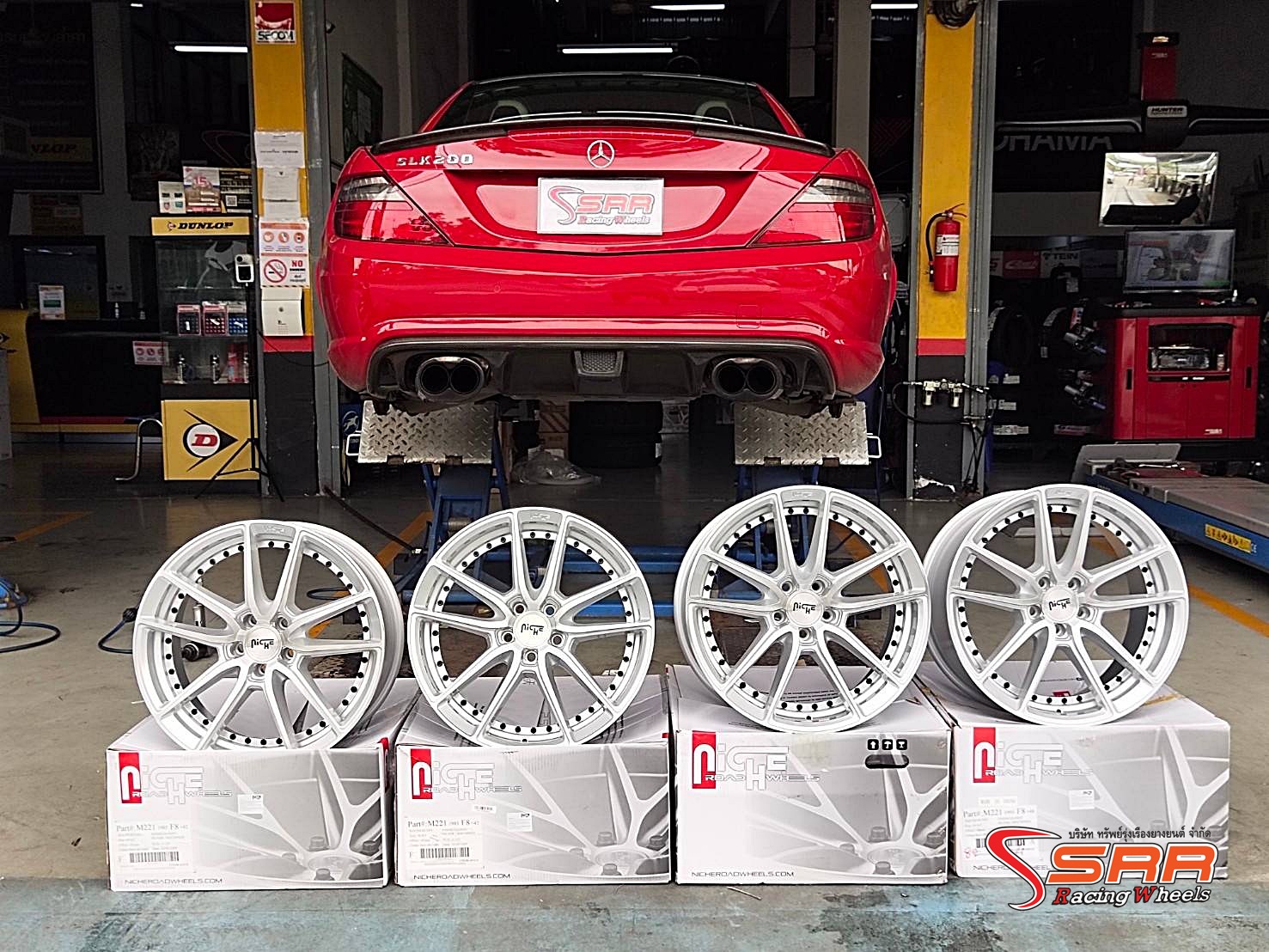 NICHE SECTOR ขอบ19 หน้า8.5 หลัง9.5 5H112 GLOSS SILVER MACHINED