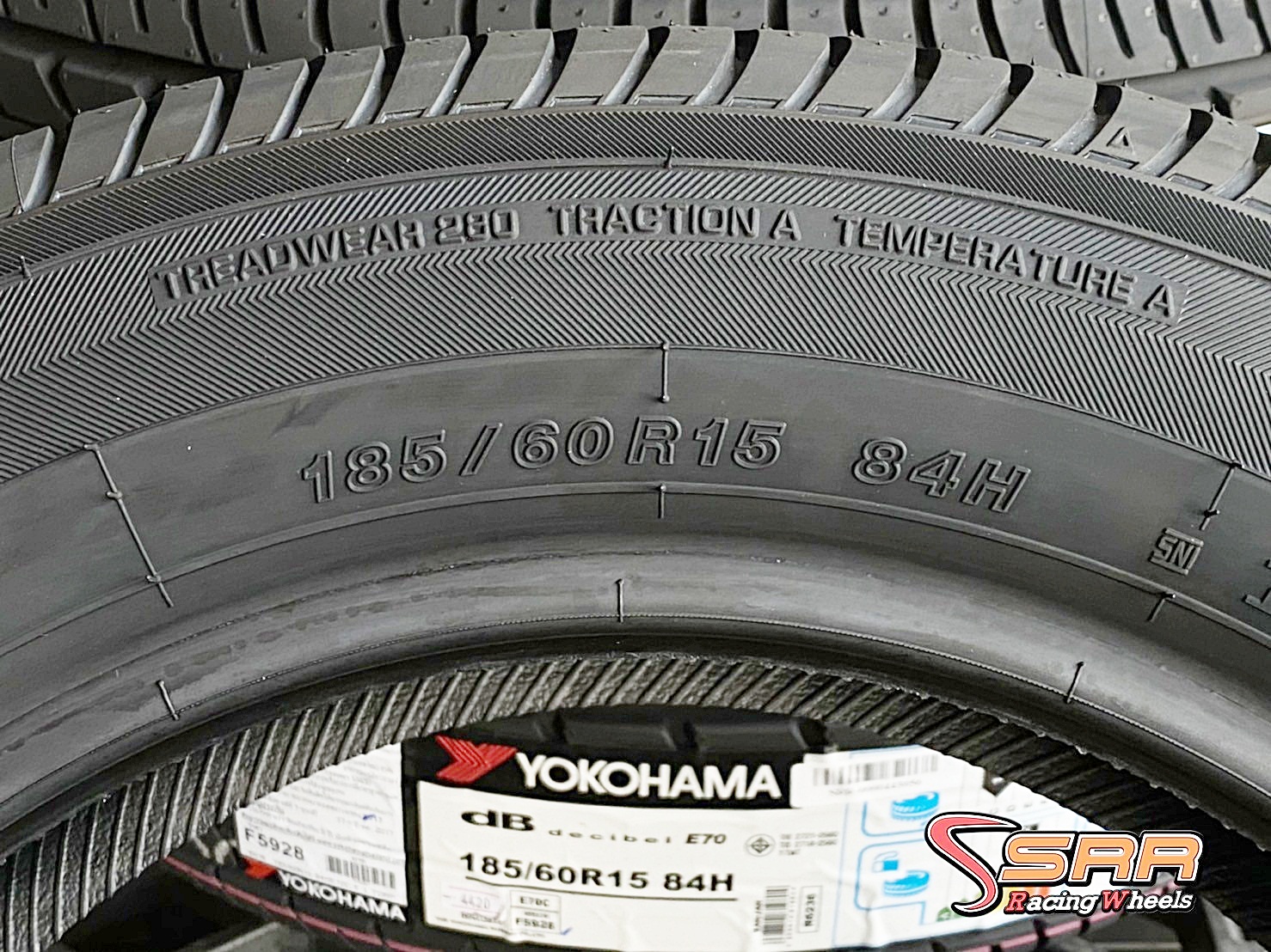 YOKOHAMA db decibel E70 185/60R15 ยางใหม่ปี20 ลดราคาพิเศษ