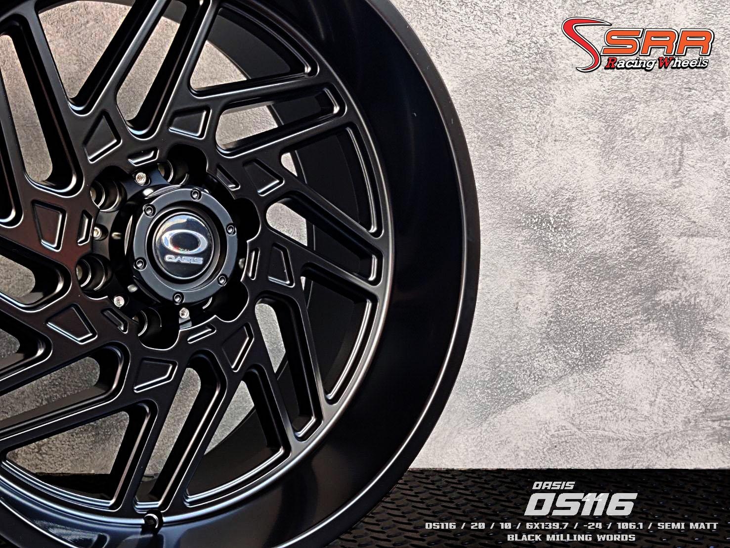 OASIS OS116 ขอบ20x10 6x139.7 ET-24 สีดำด้าน ราคาพิเศษ