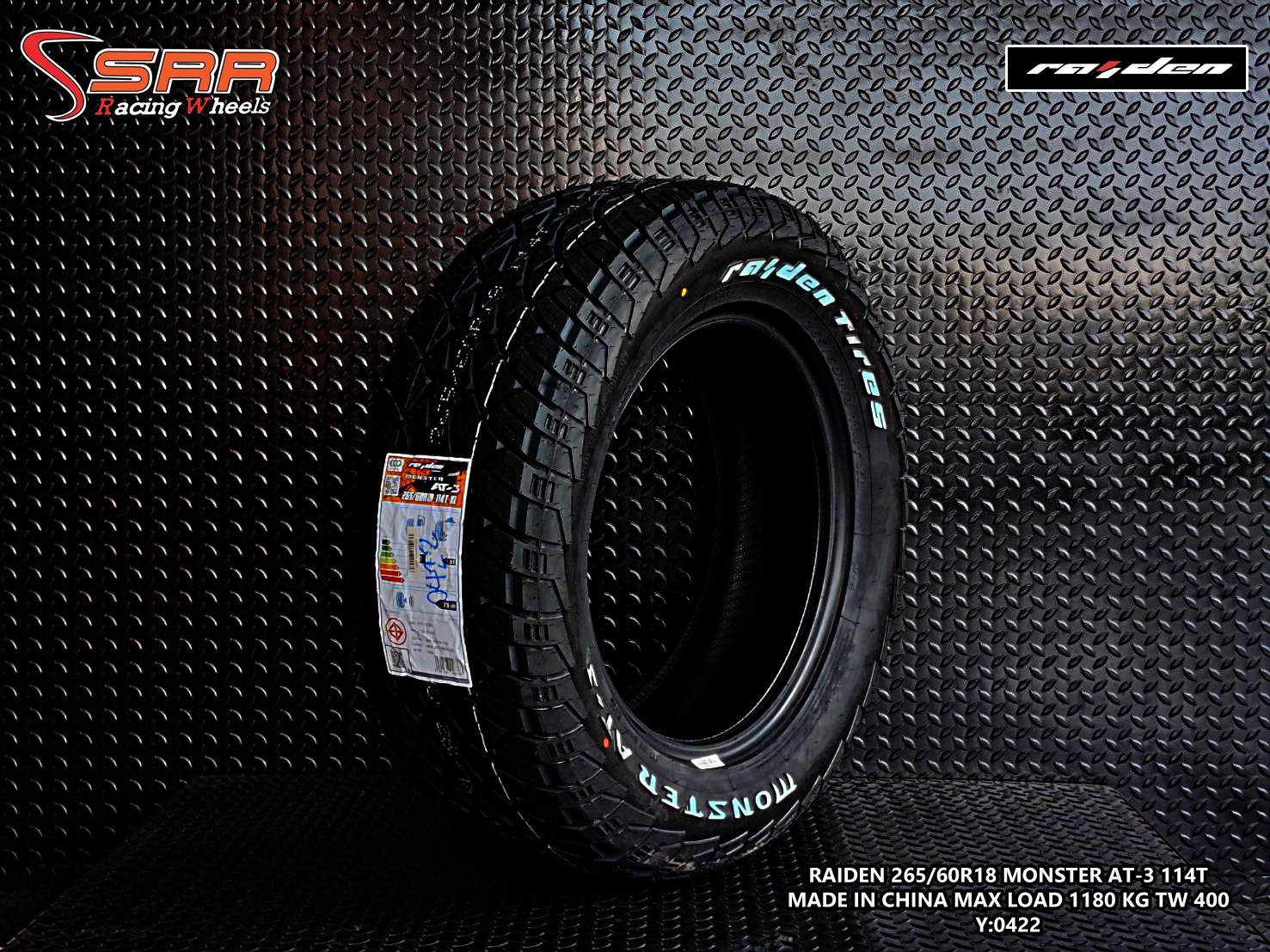 RAIDEN MONSTER AT-3 265/60R18 ยางใหม่ ปี2022 ราคาพิเศษ