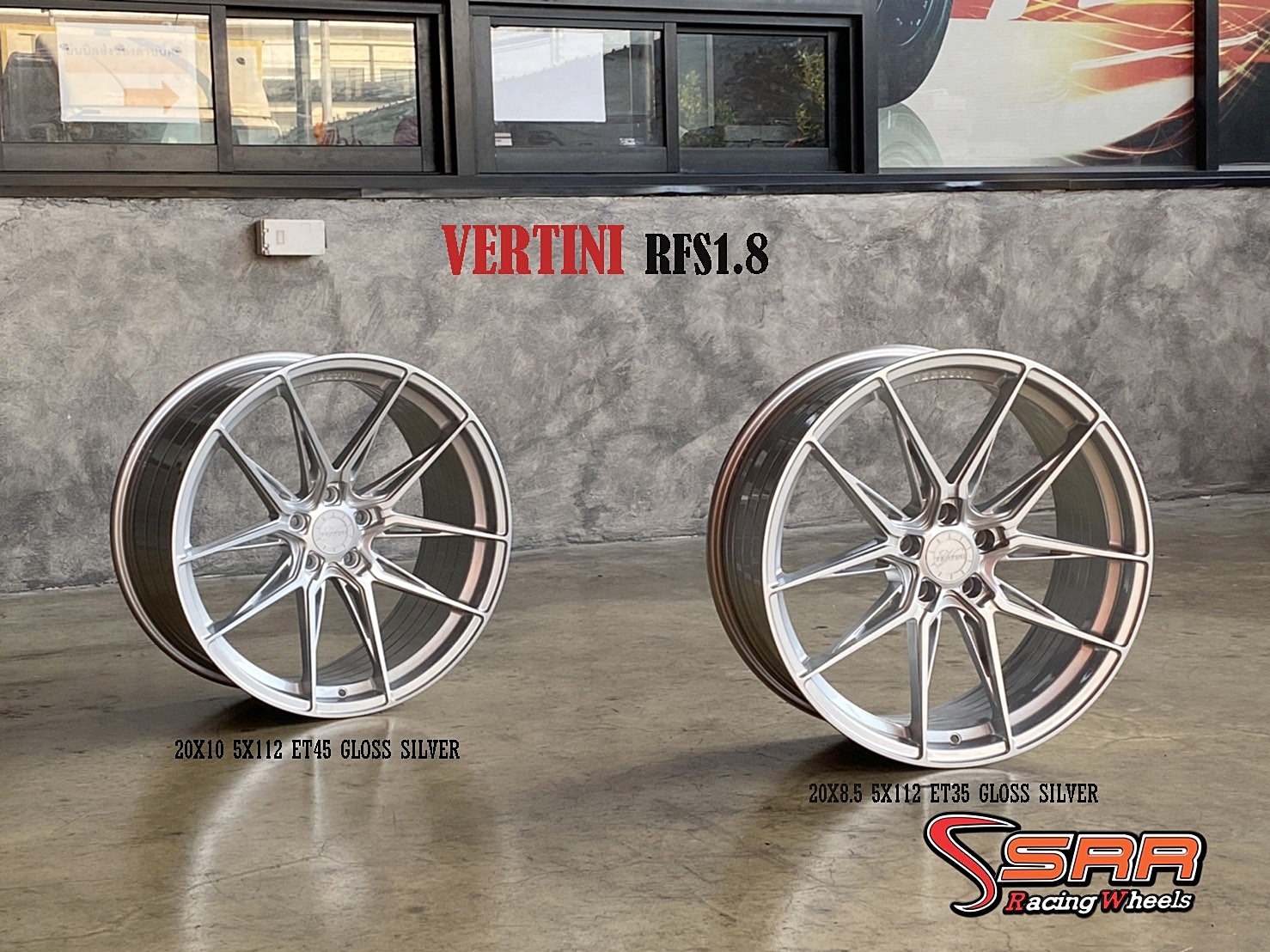 VERTINI RFS1.8 ล้อแท้ ขอบ20 5H112 GLOSS SILVER ใส่รถBENZ-BMW