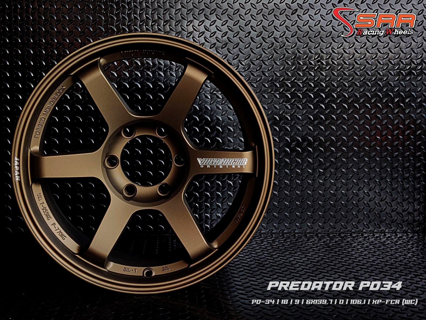 PREDATOR PD-34 TE37 ขอบ18 6H139.7 ET0 XP-XCR (WC)