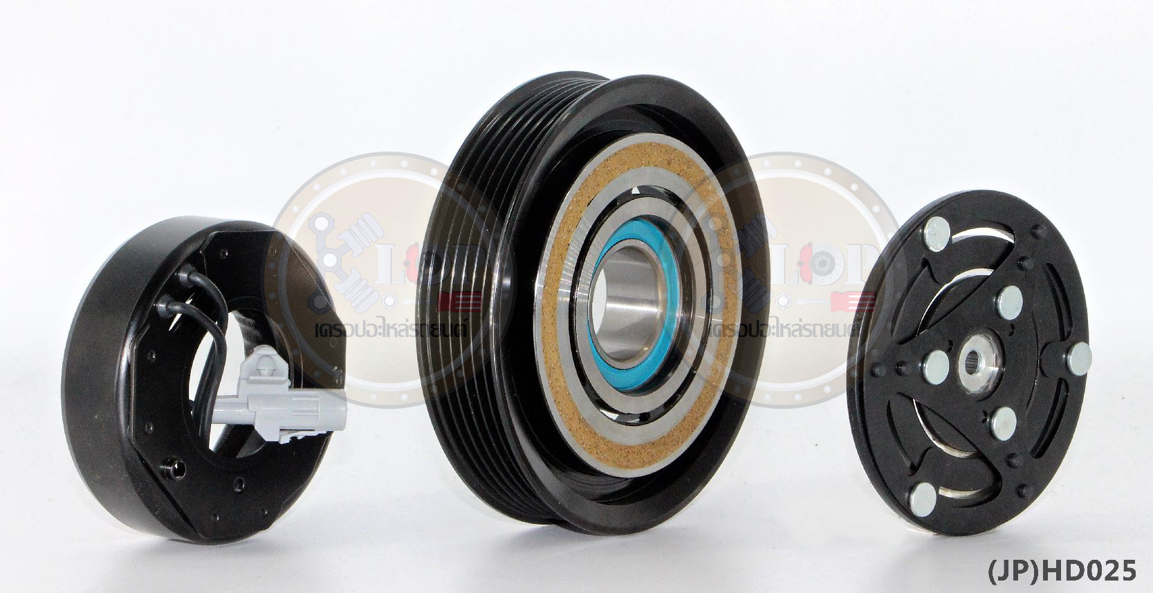 (JP)HD025-JP ชุดหน้าคลัทช์(Vinn) HONDA HRV ปี2014 (ญี่ปุ่น) 125mm. 6PK 12V.
