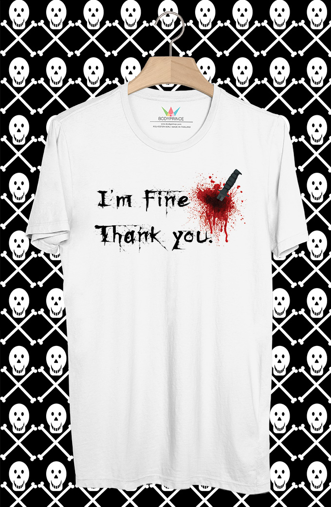 BP802 เสื้อยืด มีดปักอก #1