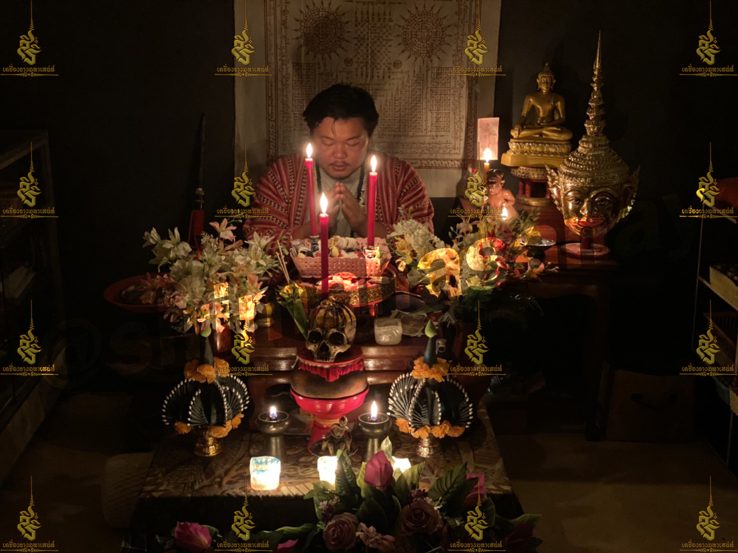 พิธีปันฮักปันหลง อาจารย์เสก สำนักสักยันต์ป๋ารมีเศรษฐีเรือนคำ